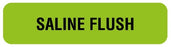 United Ad Label UAL Pre-Printed Label Anesthesia Label SALINE FLUSH Fluorescent Green 5/16 X 1-1/4 Inch - ULIV110
