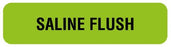 UAL - Drug Label Anesthesia Label Saline Flush Green 5/16 X 1-1/4 Inch - ULIV110