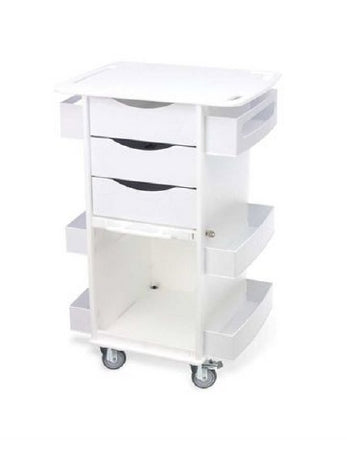 Market Lab Inc Deluxe Storage Cart HDPE 19.375 X 23 X 35 Inch 3 Drawers - 7413