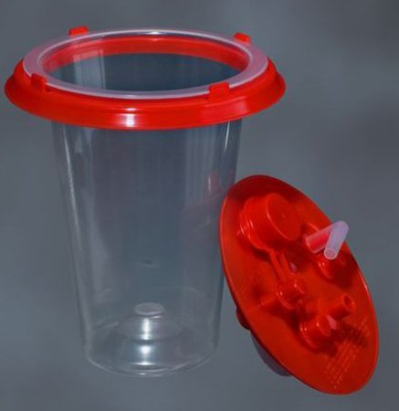 HK Surgical Baxter Suction Liner 1500 mL Snap-On Lid - BL-20