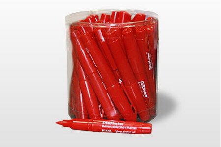 EZ Removable Ink - Surgical Skin Marker Red Regular Tip NonSterile - 1445-240