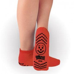 Principle Business Enterprises Pillow Paws Risk Alert Slipper Socks Red Ankle High - 3923