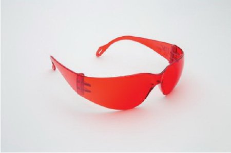 Palmero ProVision Bonding Wraps Safety Glasses Wraparound Red Tint Polycarbonate Lens Red Frame Over Ear One Size Fits Most - 3600