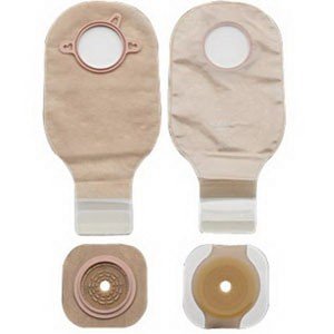New Image - Ileostomy / Colostomy Pouch Two-Piece System 12 Inch Length Drainable Flat, Trim To Fit - 19002