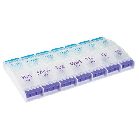 Push Button Weekly - Pill Organizer X-Large 7 Day 4 Dose - 02571567585