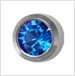 MediStuds - Ear Piercing Stud Surgical Stainless Steel Sapphire September Birthstone Bezel Mount - MS3048P