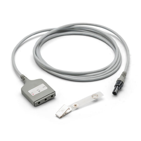 Welch Allyn ECG Cable 8 Foot, 3-Leads Din Style, AAMI For Micropaq/PropaqLT Monitor - 008-0892-00