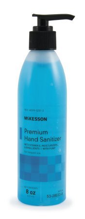 McKesson Premium Hand Sanitizer 8 oz. Ethyl Alcohol Gel Pump Bottle - 53-28033-8 24 Per Case