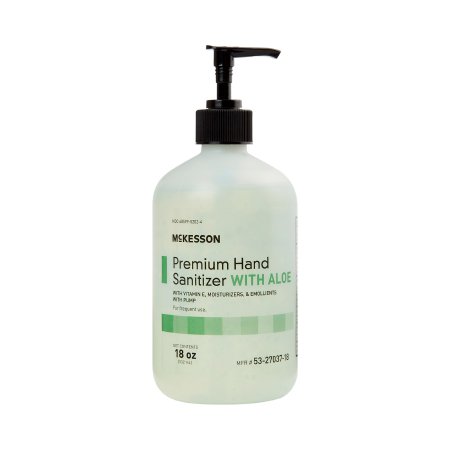 McKesson Premium - Hand Sanitizer with Aloe 18 oz. Ethyl Alcohol Gel Pump Bottle - 53-27037-18