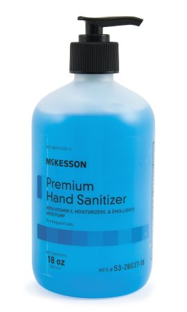 McKesson McKesson Premium Hand Sanitizer 18 oz. Ethyl Alcohol Gel Pump Bottle - 53-28037-18