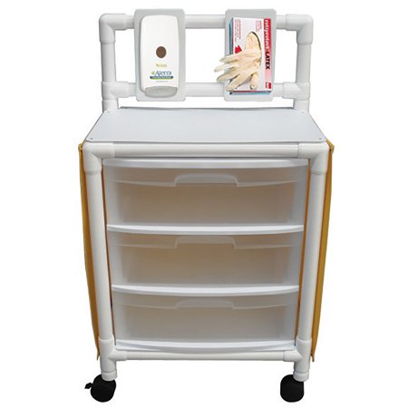 MJM International - Isolation Cart 15.75 X 26 X 46 Inch 0.125 X 15 X 25 Inch, 0.25 X 6 X 11 Inch Shelf Size - 3U3D-ISO