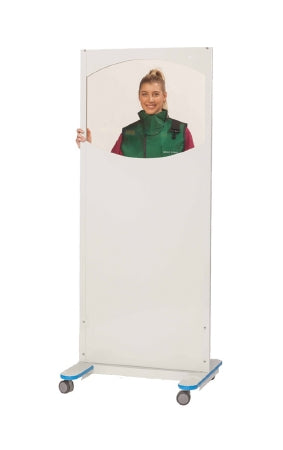 Wolf X-Ray Clear-Pb Mobile Barrier 24 X 30 Inch, 25 X 31 X 75, 24 X 30 Clear Panel, 0.5mm LEP - 56603-W