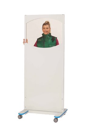 Wolf X-Ray - Clear-Pb Mobile Barrier 24 X 30 Inch, 25 X 31 X 75, 24 X 30 Clear Panel, 0.5mm LEP - 56603-W