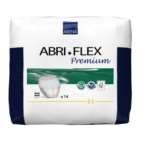 Abri-Flex Premium S1 - Unisex Adult Absorbent Underwear Pull On with Tear Away Seams Small Disposable Moderate Absorbency - 41071
