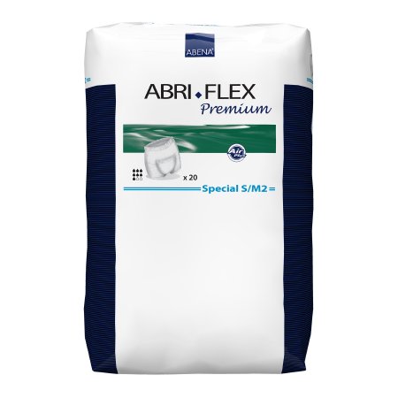 Abri-Flex Special - Unisex Adult Absorbent Underwear Pull On with Tear Away Seams Small / Medium Disposable Moderate Absorbency - 41073