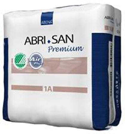 Abena North America Abri-San Premium Bladder Control Pad 11 Inch Length Light Absorbency Fluff / Polymer Level 1A Unisex Disposable - 9254