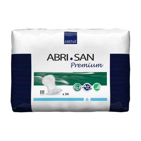 Abri-San Premium - Incontinence Liner 25 Inch Length Moderate Absorbency Fluff / Polymer Core Level 6 Adult Unisex Disposable - 9378
