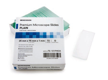 McKesson McKesson Microscope Slide 25 X 75 X 1 mm Plain - 70-101PMCK