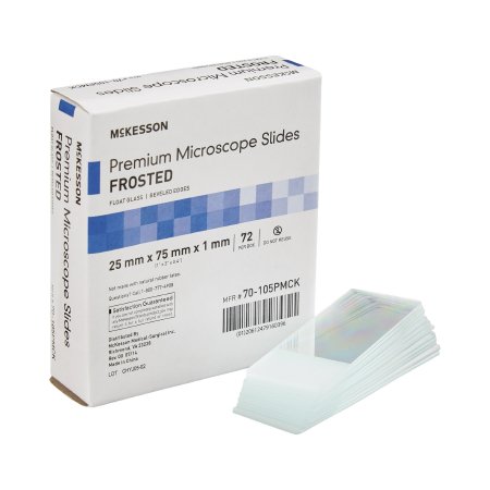 McKesson - Microscope Slide 25 X 75 X 1 mm Frosted End - 70-105PMCK
