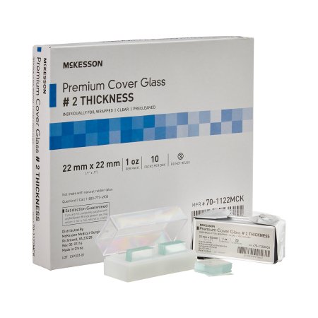 McKesson - Cover Glass Square No. 2 Thickness 22 X 22 mm - 70-1122MCK
