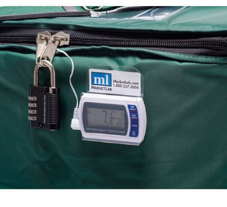 Market Lab - Digital Thermometer with Alarm Fahrenheit / Celsius -58° to +158°F (-50° to +70°C) External Probe Multiple Mounting Options Battery Operated - 15801