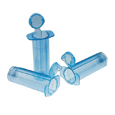 Retractable Technologies VanishPoint Blood Collection Tube Holder Clear Blue Plastic, End Cap, Single Use For Blood Collection Tubes - 22701