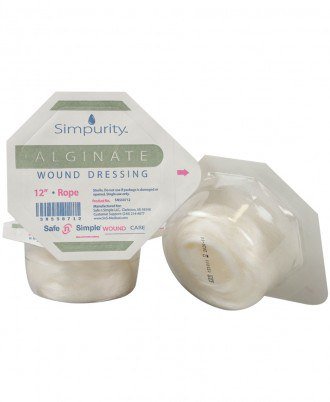 Safe N Simple Simpurity Alginate Dressing 1 X 12 Inch Rope Alginate Sterile - SNS50712
