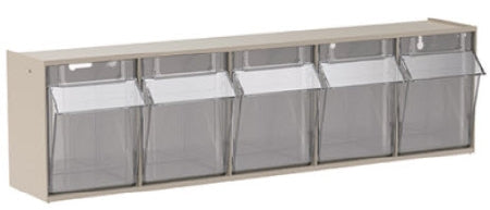 Akro-Mils TiltView Tilt Front Bin Tan Plastic 5-3/8 X 6-1/2 X 23-5/8 Inch - 6705