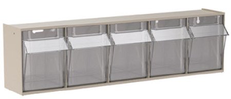 TiltView - Tilt Front Bin Tan Plastic 5-3/8 X 6-1/2 X 23-5/8 Inch - 06705