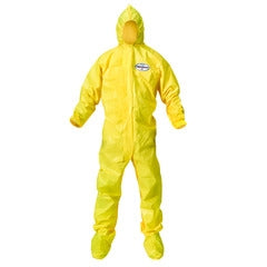 Kleenguard A70 - Coverall with Hood and Boot Covers KleenGuard A70 X-Large Yellow Disposable NonSterile - 00684