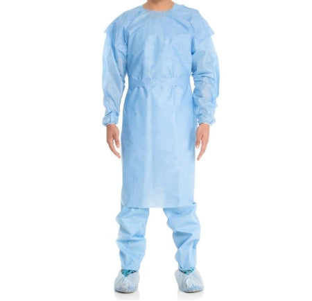 O&M Halyard Inc Halyard Tri-Layer Protective Procedure Gown X-Large Unisex AAMI Level 1 Yellow - 54101