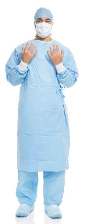 Aero Blue - Surgical Gown with Towel Large / X-Long Blue Sterile AAMI Level 3 Disposable - 41724