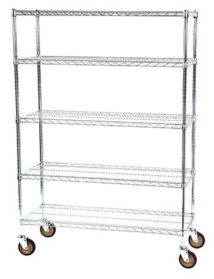 Lakeside Manufacturing - Wire Cart 24 X 60 X 72 Inch Shelf: 24 X 60 Inch - R246072CC-5