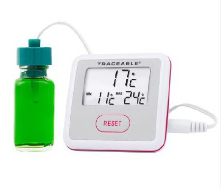 Control 3 Holdings LLC Traceable Sentry Digital Refrigerator / Freezer Thermometer Fahrenheit / Celsius -50° to 70°C Bottle Probe Multiple Mounting Options Battery Operated - 4321