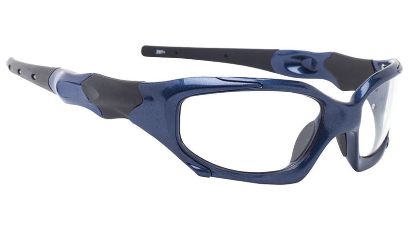 Alimed Avenger Radiation Protection Glasses Wraparound Clear Tint Black Frame Over Ear Medium / Large - 939186/BK
