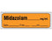 Shamrock Scientific Shamrock Pre-Printed Label Anesthesia Label MIDAZOLAM _____ mg / mL / Date _____ Time _____ Int. _____ Orange 1/2 X 500 Inch - SA-212-DTI-PRE