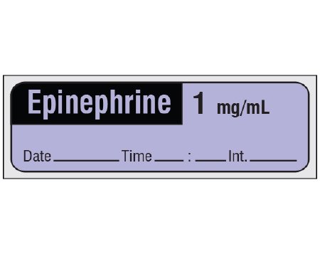 Shamrock - Drug Label Anesthesia Label Epinephrine Purple 1/2 X 1 Inch - SA-2807-DTI-PRE