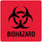 United Ad Label - Pre-Printed Label Warning Label Red Paper Biohazard Black Biohazard 8 X 10 Inch - ULBH501