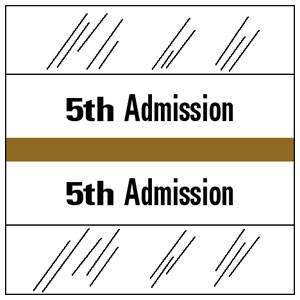Tabbies  Admission Index Tabs & Chart Divider Sheets- 1-1/2"H x 1-1/2"W, 100 per Pack