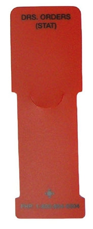 Drs. Orders (STAT) - Chart Status Alert System 1-3/5 X 5 Inch Red - M2253-00