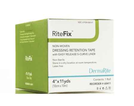 DermaRite Industries RiteFix Dressing Retention Tape Non-Woven Fabric 2 Inch X 11 Yards - 68211
