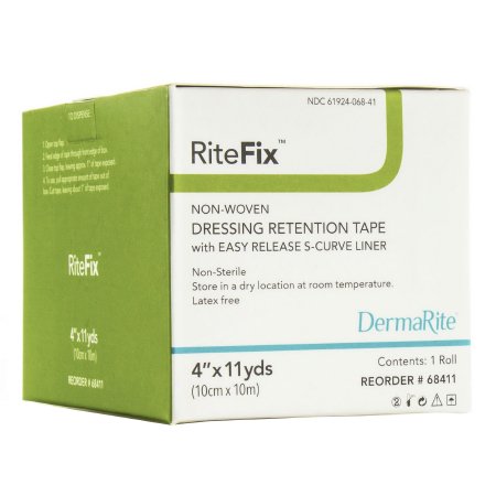 RiteFix - Dressing Retention Tape with Liner Water Resistant Nonwoven 2 Inch X 11 Yard White NonSterile - 68211