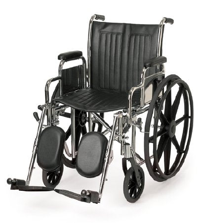 Breezy EC 3000 - Lightweight Wheelchair Dual Axle Desk Length Arm Elevating Legrest Black Upholstery 20 Inch Seat Width Adult 250 lbs. Weight Capacity - 320RADPE