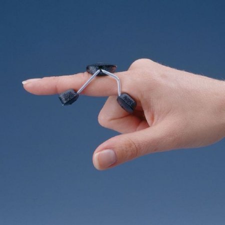 Patterson Medical Supply - Finger Splint Medium Left or Right Hand Black - 55328108
