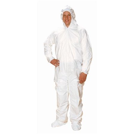 Critical Cover ComforTech - Coverall with Hood and Boot Covers Large White Disposable NonSterile - CV-J4C92-3