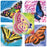 Smilemakers  100 Per Unit Butterflies Sticker 2.5 Inch - BUTFB