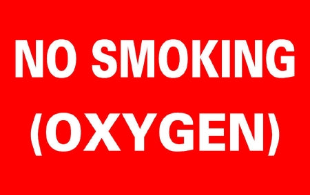 Briggs Corporation Pre-Printed Label Advisory Label Non-Smoking (Oxygen) 8 X 5 Inch - L-2359