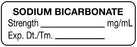 UAL - Drug Label Anesthesia Label Sodium Bicarbonate_mg/mL Exp_Time_Int_ White 1/2 X 1-1/2 Inch - ULAM610