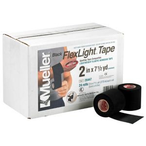 Mueller FlexLight - Athletic Tape Easy Tear Elastic Adhesive 2 Inch X 7-1/2 Yard Black NonSterile - 26447