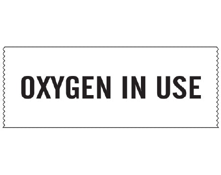 Shamrock Scientific Shamrock Pre-Printed Label Warning Label OXYGEN IN USE White 1 X 500 Inch - SN-75